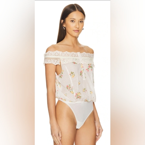 Intimately Free People  Morning Call Bodysuit in Ivory Combo - Picture 3 of 5